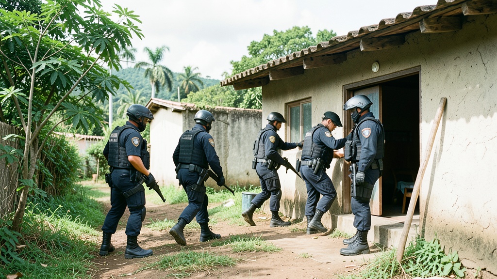 Policía allana vivienda en Simón Bolívar y desmantela bodega de armas de Los Águilas