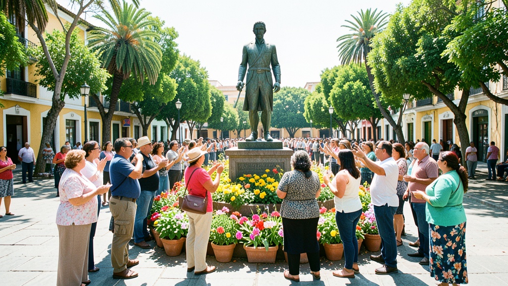 Ofrenda floral en el parque Seminario rinde homenaje a Simón Bolívar