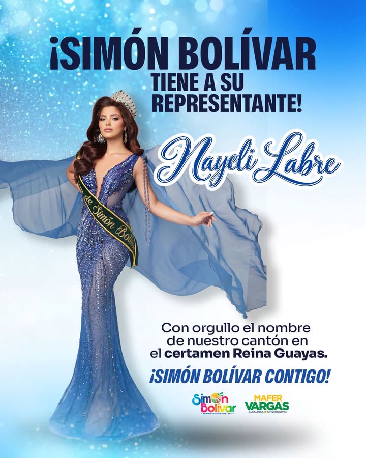 Nayeli Labre representará a Simón Bolívar en Reina Guayas 2026