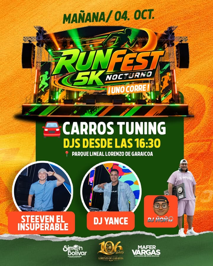Simón Bolívar celebra mañana el Runfest 5K con entrada gratuita