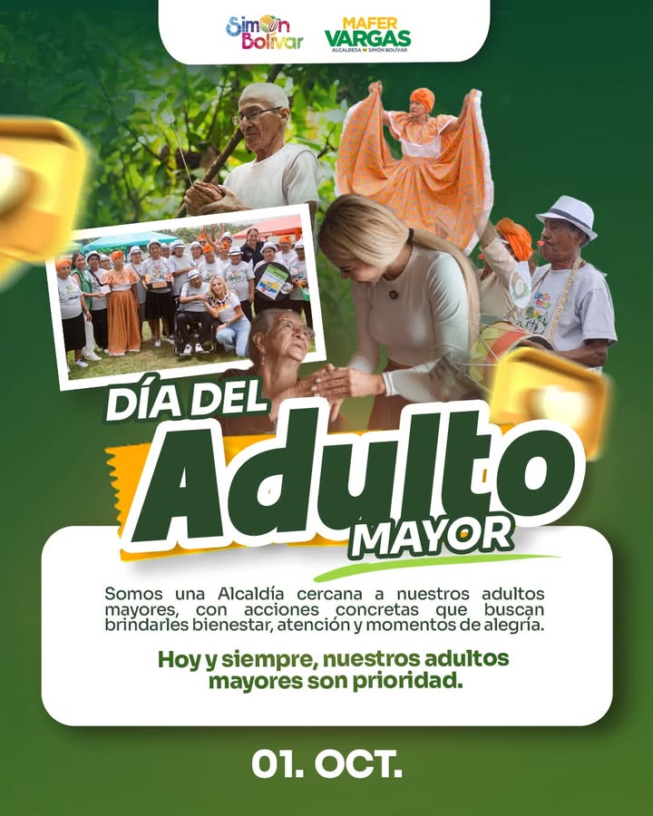 Simón Bolívar celebra el Día del Adulto Mayor con acciones de bienestar