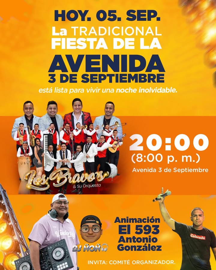 Simón Bolívar celebra el mes de septiembre con fiesta tradicional en Av. 3 de Septiembre