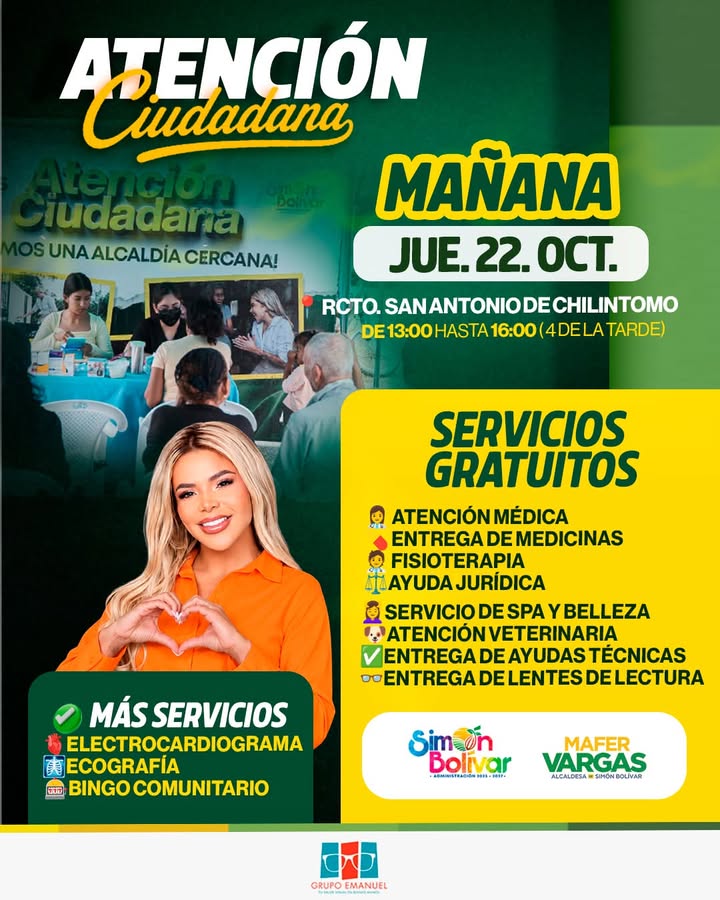 Simón Bolívar ofrece servicios gratuitos mañana para vecinos y comerciantes