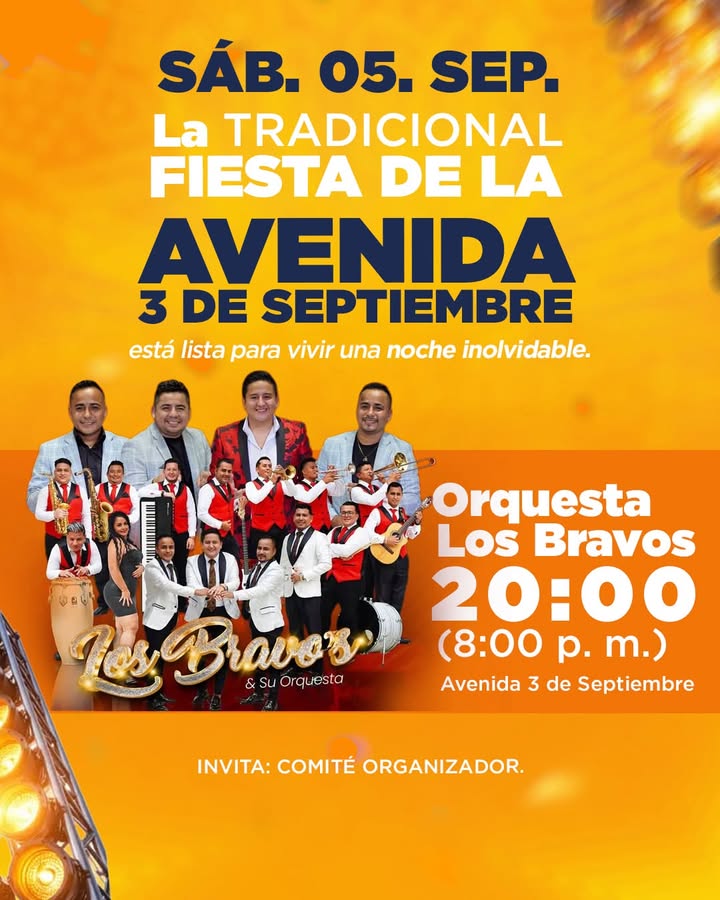 Simón Bolívar celebra su aniversario cantonal con la tradicional Fiesta de la Av. 3 de Septiembre