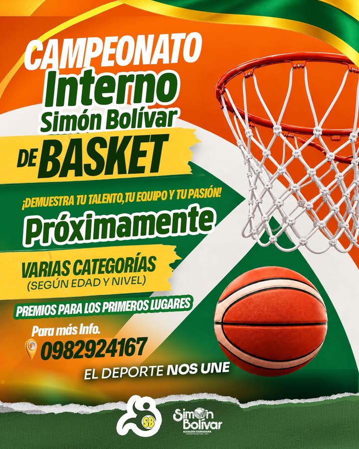 Simón Bolívar convoca a equipos para el campeonato interno de básquet